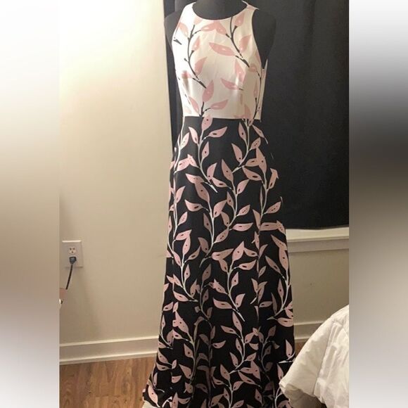 Cynthia Rowley Pastel Petal Branch Gown Long Maxi Dress Size 8 - Picture 10 of 16
